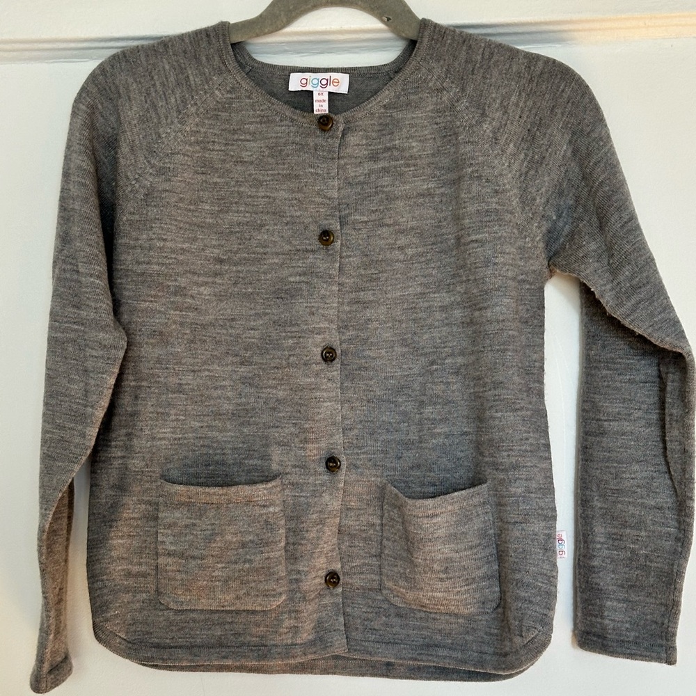 Giggle grey wool cardigan 6x
